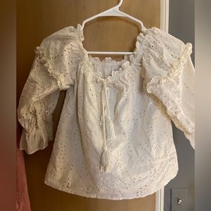 Anthropologie cream blouse size 4